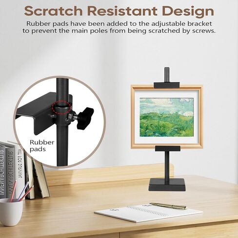 1pcs Adjustable Tabletop Easel Stand for Picture Frames, Picture Easels for Display, Gold Easel, Picture Frame Stand, Adjustable Art Easel.(18inch,Black) in Saudi Arabia