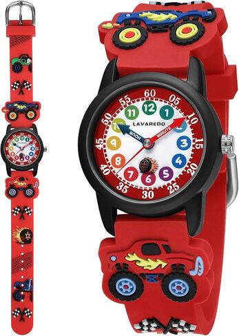 Kids Watch, Cute 3D Cartoon Toddler Watches, Waterproof Analog Learning-to-Tell-Time Watch with Soft Silicone Band – Fun Educational Gift for Boys & Girls Ages 3-8 in Kuwait