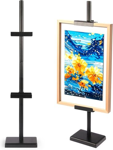 1pcs Adjustable Tabletop Easel Stand for Picture Frames, Picture Easels for Display, Gold Easel, Picture Frame Stand, Adjustable Art Easel.(18inch,Black) in Saudi Arabia
