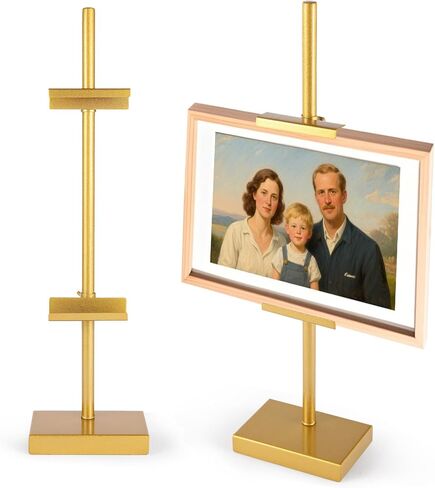 1pcs Adjustable Tabletop Easel Stand for Picture Frames, Picture Easels for Display, Gold Easel, Picture Frame Stand, Adjustable Art Easel.(18inch,Black) in Saudi Arabia