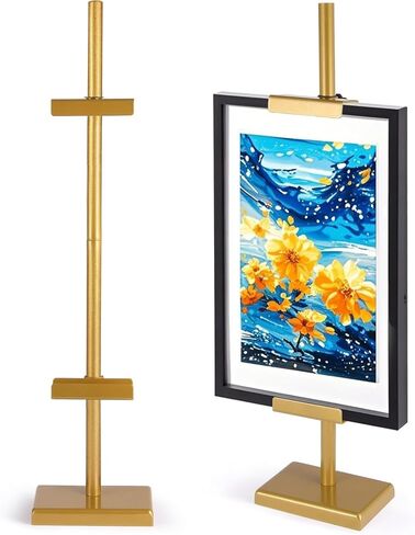 1pcs Adjustable Tabletop Easel Stand for Picture Frames, Picture Easels for Display, Gold Easel, Picture Frame Stand, Adjustable Art Easel.(18inch,Black) in Saudi Arabia