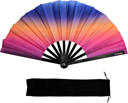 Large Hand Foldable Fan Clack Popping Rave Festival Line Dancing Boots on the Ground Holiday (ombres) in Kuwait