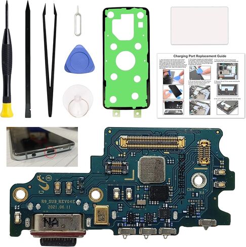Charging Port Replacement Kit Compatible with Galaxy S9+ Plus US Version, SM-G965U, SM-G965U1, SM-G965W Dock Board USB-C Connector, with Instruction Manual, Toolkit in Kuwait