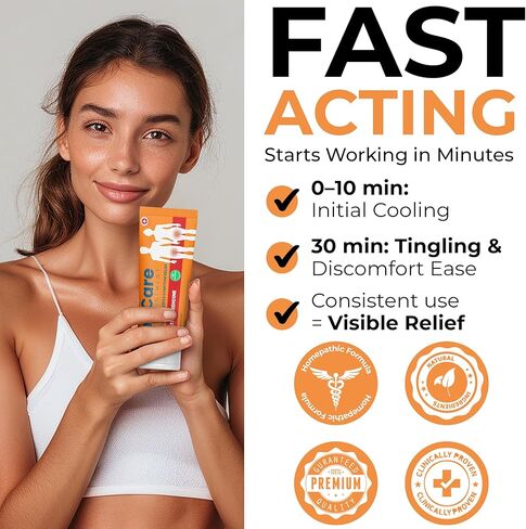 Herpes Genital Treatment | Herpcare Fast Acting Ointment | Can be Used on Cold Sore | Homeopathic Medicine | Soothes Itching, Tingling & Burning | Relief from The Symptoms of Genital Sore in Saudi Arabia