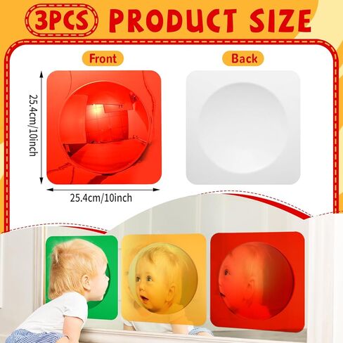 3 Pcs Sensory Wall Mirror Bubble Mirror Acrylic Wall Mirrors Bubble Mirrors Sensorial Toys for Home Sensory Room Decor Visual Tactile Stimulation Cognitive Development in Saudi Arabia