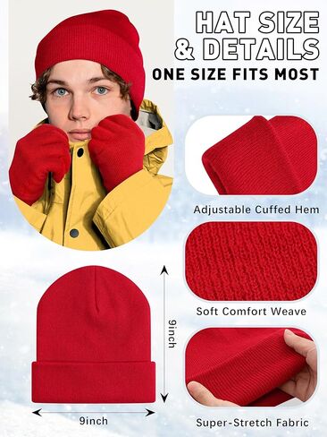 50 Pack Bulk Winter Hats and Gloves Set for Men and Women 24 Sets Homeless Supplies for Cold Weather Charity in Saudi Arabia