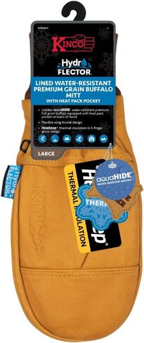 Kinco, HydroFlector™ Lined Water-Resistant Premium Grain Buffalo Mitt with Heat Pack Pocket in Saudi Arabia
