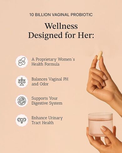 Vitamin Bounty Women's Pro-Daily Vaginal Probiotics - 10 Billion CFU, 5 Strains with Cranberry for Female Vaginal Health - Probiotics for Women pH Balance - Digestive & Urinary Support - 60 Capsules in Saudi Arabia