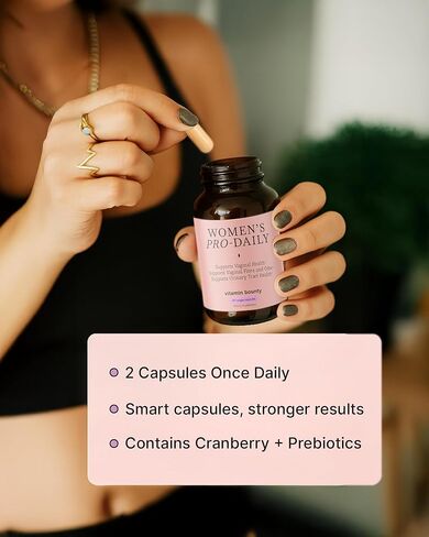 Vitamin Bounty Women's Pro-Daily Vaginal Probiotics - 10 Billion CFU, 5 Strains with Cranberry for Female Vaginal Health - Probiotics for Women pH Balance - Digestive & Urinary Support - 60 Capsules in Saudi Arabia