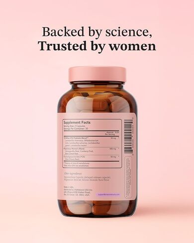 Vitamin Bounty Women's Pro-Daily Vaginal Probiotics - 10 Billion CFU, 5 Strains with Cranberry for Female Vaginal Health - Probiotics for Women pH Balance - Digestive & Urinary Support - 60 Capsules in Saudi Arabia
