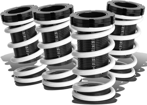 DNA Motoring COIL-HC88-T44-BK Suspension Coilover Sleeve Kit [For 88-01 Honda Civic Del Sol CRX Acura Integra] , Black in Saudi Arabia