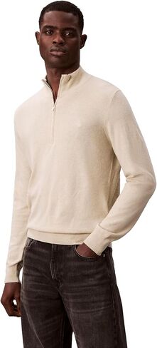 Calvin Klein Mens Wool Blend Quarter Zip Sweater in Saudi Arabia