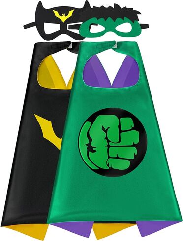 عباءة الأبطال الخارقين للأطفال مع قناع أزياء الهالوين ولباس الحفلات قطعتين in Kuwait