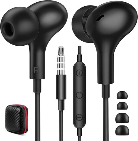 Wired Earbuds Headphones for School Students with Microphone Noise Canceling 3.5mm Earphones in-Ear Headset for Tablets iPod iPad MP3 iPhone Samsung Computer Laptop Android Phone with 3.5 mm Jack in Saudi Arabia