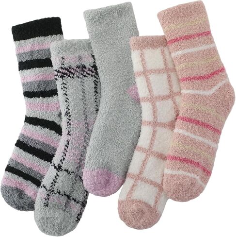 Clothirily Fuzzy Socks for Women, Fluffy Socks Womens, Soft Cozy Slipper Sock for Women, Womens Winter Warm Sleeping Sock in Saudi Arabia