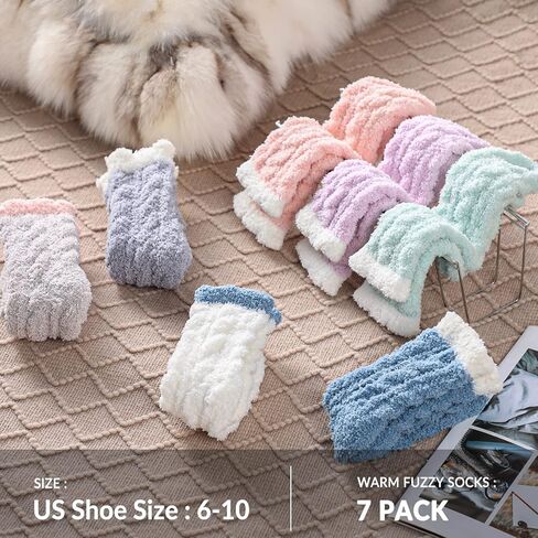 Clothirily Fuzzy Socks for Women, Fluffy Socks Womens, Soft Cozy Slipper Sock for Women, Womens Winter Warm Sleeping Sock in Saudi Arabia