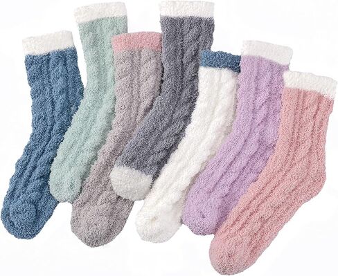 Clothirily Fuzzy Socks for Women, Fluffy Socks Womens, Soft Cozy Slipper Sock for Women, Womens Winter Warm Sleeping Sock in Saudi Arabia