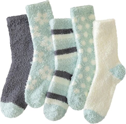 Clothirily Fuzzy Socks for Women, Fluffy Socks Womens, Soft Cozy Slipper Sock for Women, Womens Winter Warm Sleeping Sock in Saudi Arabia