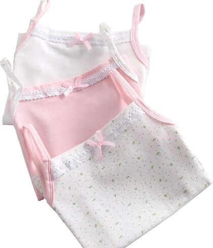 Girls Undershirts Colorful Snug Fit Cami Vest Cotton Tank Top Clothes Pack of Girls Outfit Clothes in Saudi Arabia