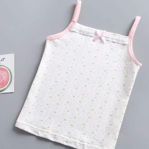 Girls Undershirts Colorful Snug Fit Cami Vest Cotton Tank Top Clothes Pack of Girls Outfit Clothes in Saudi Arabia