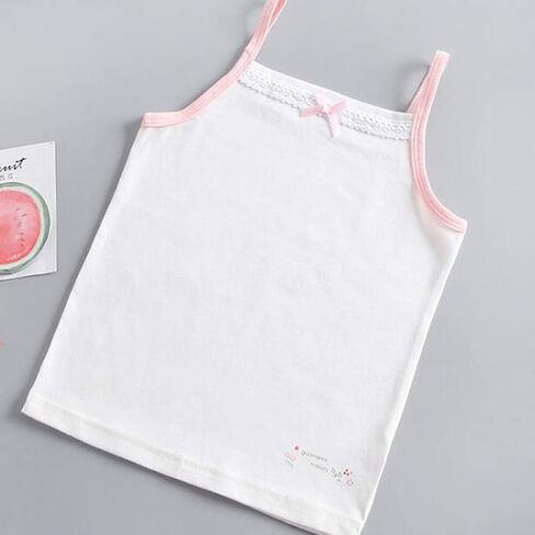 Girls Undershirts Colorful Snug Fit Cami Vest Cotton Tank Top Clothes Pack of Girls Outfit Clothes in Saudi Arabia