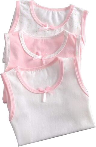 Girls Undershirts Colorful Snug Fit Cami Vest Cotton Tank Top Clothes Pack of Girls Outfit Clothes in Saudi Arabia