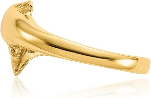 IceCarats 10K Solid Yellow Gold Dolphin Adjustable Toe Ring Open Midi Band Summer Beach Jewelry in Saudi Arabia