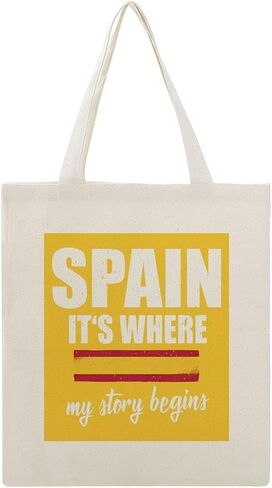 Canvas Tote Bag Cotton Polyester Large Capacity Work Casual Daily Storage Shopping Bag Reusable Country in Saudi Arabia