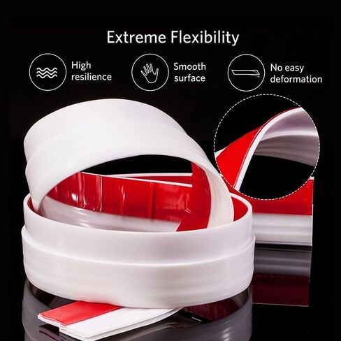 Door Draft Stopper, Under Door Draft Stoppers, Sweep for Exterior & Interior Doors, Weather Stripping Door Seal, Garage Window Blocker Noise Cold Air Insulation, Draft Guard White 2" W x 39" L in Saudi Arabia