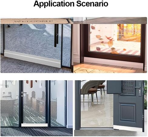 Door Draft Stopper, Under Door Draft Stoppers, Sweep for Exterior & Interior Doors, Weather Stripping Door Seal, Garage Window Blocker Noise Cold Air Insulation, Draft Guard White 2" W x 39" L in Saudi Arabia