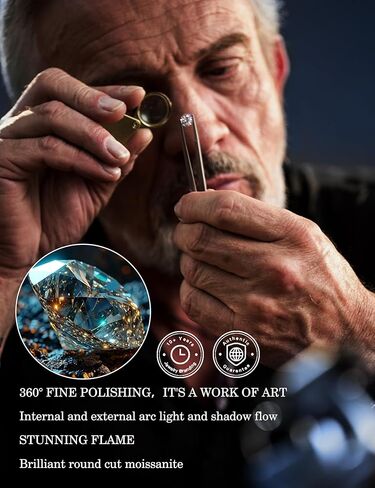 أقراط هالة مويسانيتي: 1CT-4CT 18K مطلية بالذهب الأبيض S925 أقراط من الفضة الاسترليني للنساء والرجال لا تسبب الحساسية مجوهرات مويسانيتي أنيقة للأذن الحساسة D اللون قطع دائري VVS1 in Kuwait