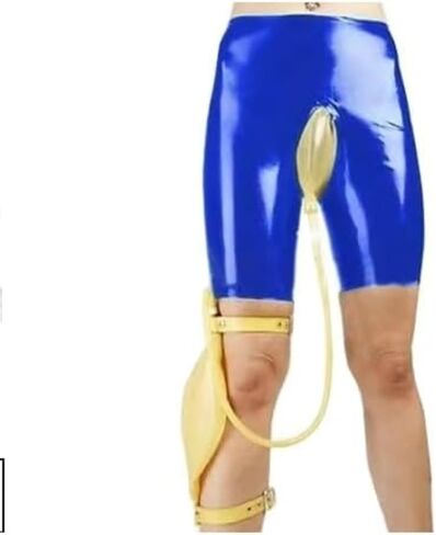 Sexy Latex Mans Boxer Rubber Fetish Shorts With Urine Bag Underwear in Saudi Arabia