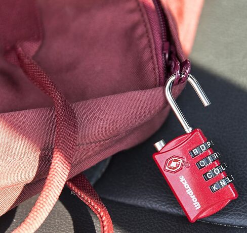 Wordlock LL-206-RD TSA Approved Combination Luggage Lock – 4 Dial, Red, normal in Saudi Arabia