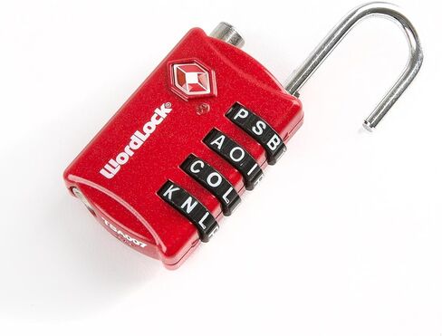 Wordlock LL-206-RD TSA Approved Combination Luggage Lock – 4 Dial, Red, normal in Saudi Arabia