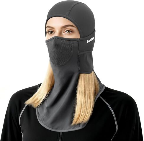 Ski Mask for Women with Long Hair, Movable Thermal Balaclava, Cold Weather Face Cover for Skiing Outdoor Activities in Saudi Arabia