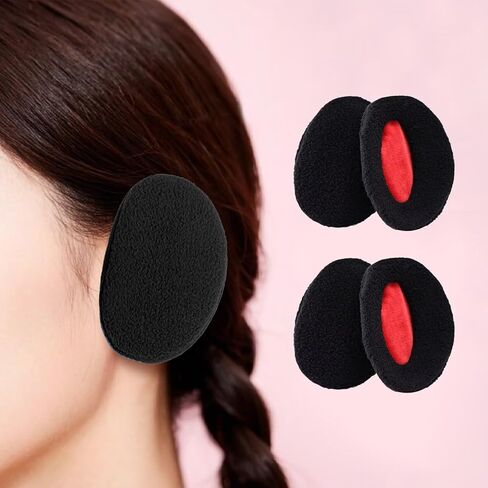 4PCS Black Bandless Ear Muffs for Cold Weather Winter Ear Covers Outdoor Activities in Saudi Arabia