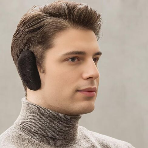 4PCS Black Bandless Ear Muffs for Cold Weather Winter Ear Covers Outdoor Activities in Saudi Arabia