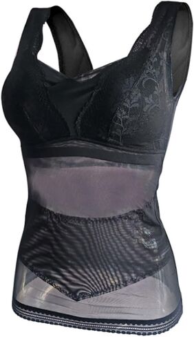 Women's 2 in 1 Postoperative Camisole with Built-in Bra Cup Padded Mastectomy Pocket Tank Top Undershirt Shapewear in Saudi Arabia
