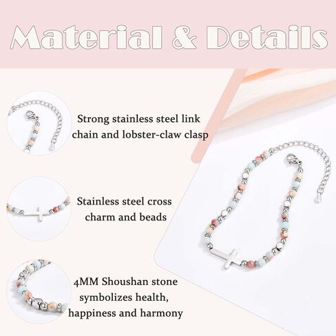 Teen Girl Gifts Trendy Stuff Christian Religious Christmas Stocking Stuffers Cross Bracelet for Women Girls Jewelry Valentines Day Easter Baptism Confirmation Holy Communion Birthday Graduation Gifts in Saudi Arabia