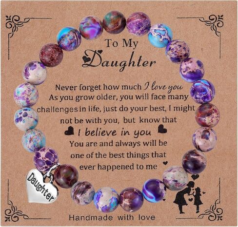 iWenSheng Daughter Gift from Mom Dad - Inspirational Daughter's Bracelet from Mother Father, Birthday Christmas Graduation Gifts for Daughters in Saudi Arabia