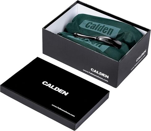 حذاء Calden الرجالي غير المرئي لزيادة الارتفاع - حذاء برقبة عالية من جلد نوبوك أسود مع طول إضافي - 5.2 بوصة - K881802 in Kuwait