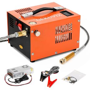 PCP Air Compressor,4500Psi 30Mpa,Water/Oil-Free Built-in Power Converter,PCP Rifle/Pistol and Paintball Tank Air Pump,Powered by 12V Car DC or Home 110V AC in Kuwait
