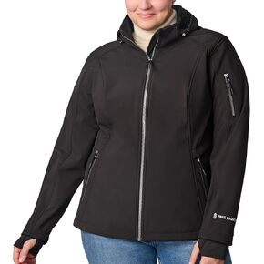 Free Country Women's Softshell Jacket Fleece Fur Lined Insulated Hooded Water & Wind Resistant Coat for Outdoor-Aeris II in Saudi Arabia