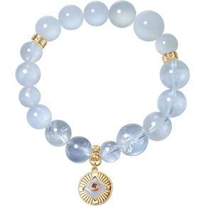 Five Elements Solid 925 Sterling Silver 18K Gold/White Gold Vermeil Crystal Gemstone Beads Bracelet gift for women in Saudi Arabia