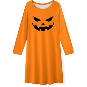 Arshiner Girls Nightgowns Cute Halloween Pajamas Dress Long Sleeve Nightdress Nighties in Saudi Arabia