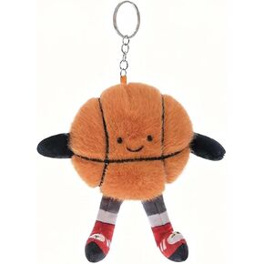 لطيف سلسلة المفاتيح كرة السلة القطيفة كرة السلة كيرينغ سحر حقيبة يد قلادة in Kuwait