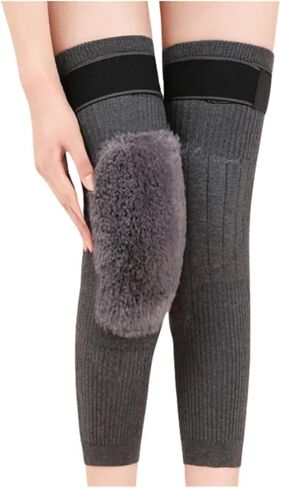 Thermal Knee Warmers Wool Knee Pads Support Brace Winter Warm Thermal Warmers Sleeve for Pain Relief Ski Cycling Running in Saudi Arabia