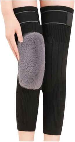 Thermal Knee Warmers Wool Knee Pads Support Brace Winter Warm Thermal Warmers Sleeve for Pain Relief Ski Cycling Running in Saudi Arabia