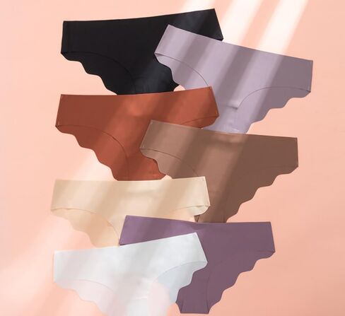 6 pack Seamless Underwear for Women Sexy Low Rise Hipster Wave Edge No Show Bikini Panties M-L in Saudi Arabia