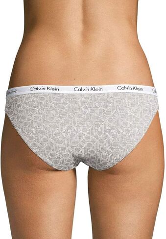 ملابس داخلية بيكيني نسائية من القطن من Calvin Klein مكونة من 3 قطع (رمادي (QP1258-975)/بنفسجي، مقاس كبير) in Kuwait